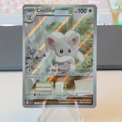 Cinccino Pokemon TCG 153/086 Holo Illustration Rare SV Black Bolt NM - Image 1