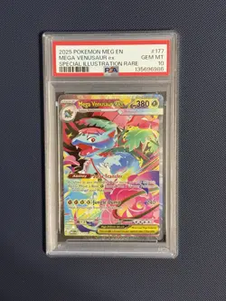 2025 POKEMON MEG EN-MEGA EVOLUTION 177 MEGA VENUSAUR EX SIR PSA 10 - Image 1