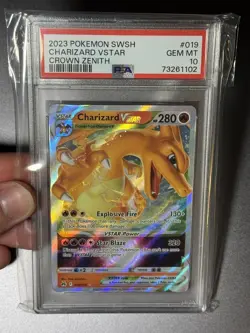 2023 Pokemon SWSH Crown Zenith #019 Charizard Vstar PSA 10 GEM MINT - Image 1
