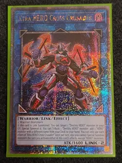 Xtra HERO Cross Crusader Quarter Century Secret Rare RA04-EN076 Yugioh NM - Image 1