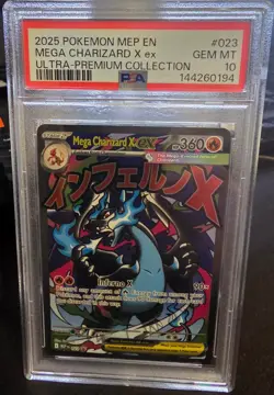 2025 Pokemon MEP EN Mega Charizard X EX Ultra Premium #023 PSA 10 GEM MINT - Image 1