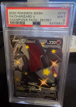 Pokemon Charizard V Secret Rare Full Art Holo Champion's Path 079/073 PSA 9 - Image 1