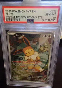 Pokemon 2025 Eevee 173 Holo Promo Prismatic Evolutions ETB GEM MINT PSA 10 - Image 1