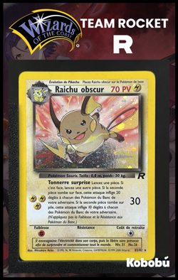 Carte Pokemon Raichu Obscur 83/82 Holo Edition 2 Team Rocket Wizards FRA - Image 1