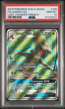 Carte Pokemon Jungko GX 196/214 PSA 10 Tonnerre Perdu POP 2 !!!!! - Image 1