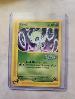 Pokemon TCG Celebi Wotc Promo 50/53 Promo Regular Basic 50 HP English Leaf Slice - Image 1