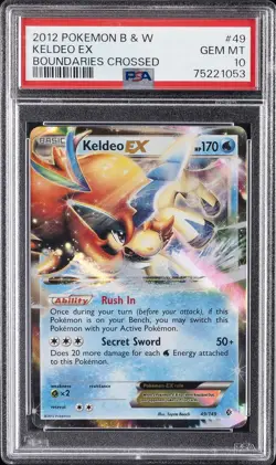 2012 POKEMON BLACK & WHITE BOUNDARIES CROSSED #49 KELDEO EX PSA 10 - Image 1