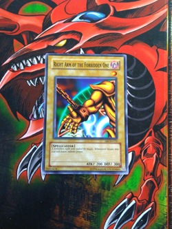 Right Arm of the Forbidden One - DB1-EN137 - Common Unlimited Edition Yugioh LP - Image 1