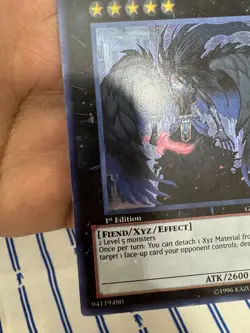 Yugioh Adreus, Keeper Of Armageddon GENF-EN086 Secret Rare 1st Ed HP See flaws - Image 4