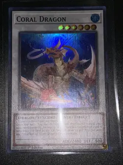 Yugioh! TCG Coral Dragon NM Super Rare RA02-EN031 - Image 1