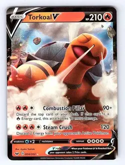 Torkoal V 024/202 Sword & Shield Ultra Rare NM Pokemon TCG - Image 1