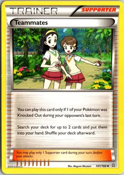 Teammates 141/160 Uncommon Primal Clash Pokemon Moderately Played - Image 1