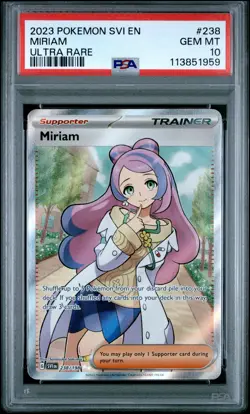 2023 POKEMON SVI EN-SCARLET & VIOLET ULTRA RARE #238 MIRIAM PSA 10 - Image 1