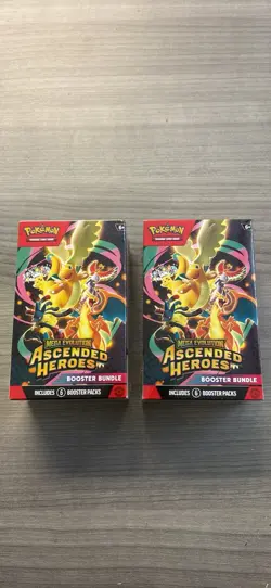 Lot of 2 - Pokemon TCG Mega Evolution: Ascended Heroes Booster Bundle Box - Image 1