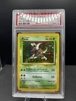 7 Card Lot / PSA 9 Jungle No Symbol Error Cards / Scyther - Pinsir - Etc. - Image 5