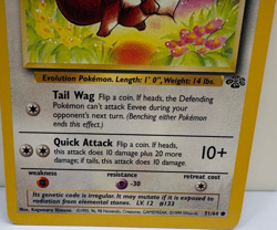Eevee 51/64 Jungle Set Non Holo Foil Pokemon 1999 Vintage Card - Image 3