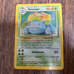 Pokemon Venusaur Base Set 2 Holo Rare Card #018/130 HP100 English 1999 - Image 1