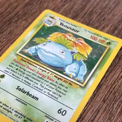 Pokemon Venusaur Base Set 2 Holo Rare Card #018/130 HP100 English 1999 - Image 2