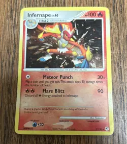 Pokemon TCG Infernape Diamond & Pearl 5/130 Holo Rare 100HP English Card - Image 1