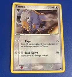 Tauros 005/017 POP Series 2 Holo Pokemon Card Lp - Image 1