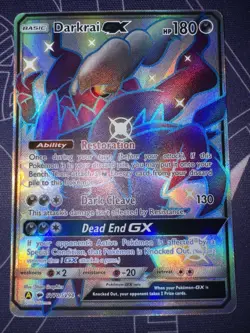 Pokemon Darkrai GX TCG Full Art LP SV70/SV94 Hidden Fates Shiny Vault NM/Mint - Image 1