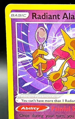 Radiant Alakazam Silver Tempest Ultra Rare Pokemon TCG 059/195 Sword & Shield - Image 3