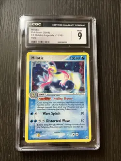 CGC 9 MINT Milotic 2004 EX Hidden Legends 12/101 Holo Pokemon Card - Image 1