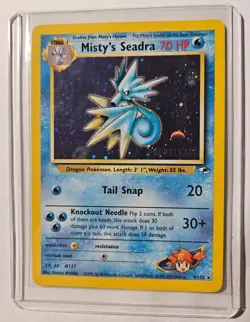 Pokemon Card - TCG Misty's Seadra Holo Promo Pre-Release Card #9/132 - Image 1
