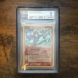 Entei Gold Star Holo #113/115 Pokemon TCG EX Unseen Forces English BGS 9 - Image 1