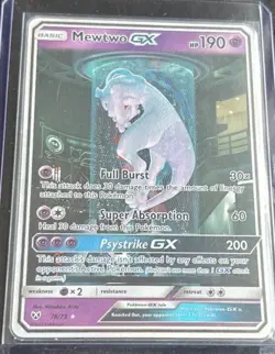 Pokemon Co. Mewtwo GX Secret Shining 78/73 Shining Legends Holo ENG 2017 - Image 1