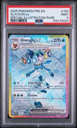 Pokemon Glaceon ex 150/131 Sv: Prismatic Evolutions Holo PSA 9 - Image 1