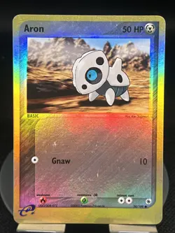 Pokemon TCG Aron 50/109 EX Ruby & Sapphire Reverse Holo LP - Image 1