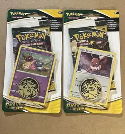 Pokemon TCG: Evolving SkiesChecklane Blister Eevee & Slowpoke Set New Sealed - Image 1