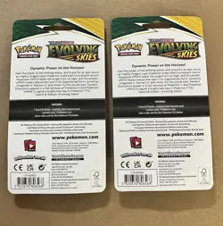 Pokemon TCG: Evolving SkiesChecklane Blister Eevee & Slowpoke Set New Sealed - Image 2