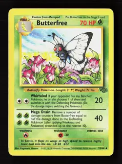 Butterfree 33/64 Uncommon Jungle Pokemon Unlimited Lightly Played - Image 1