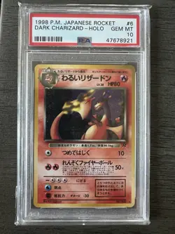 Pokemon Dark Charizard Team Rocket Japanese Holo Rare #006 PSA 10 Gem Mint - Image 1