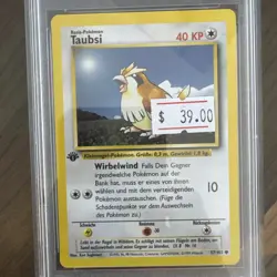 1999 Pokemon GERMAN 1st Edition Base Set Taubsi-Pidgey 57/102 PSA 9 MINT - Image 2