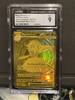 2025 POKEMON MEGA EVOLUTION #187/132 GARDEVOIR EX GOLD MEGA HYPER RARE CGC 9 - Image 1