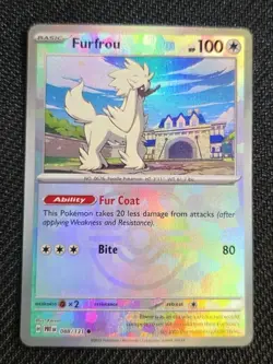 2025 Pokemon Prismatic Evolutions Furfrou Reverse Holo Master Ball #088/131 - Image 1