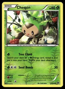 POKEMON CHESPIN BREAKTHROUGH 9/162 C REVERSE HOLO MP - Image 1