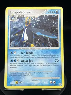 Pokemon TCG Empoleon 4/130 Diamond & Pearl Holo Rare DMG - Image 1