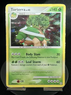 Pokemon TCG Torterra 17/130 Diamond & Pearl Holo Rare HP - Image 1