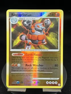 Pokemon TCG Rhyperior 12/130 Diamond & Pearl Reverse Holo MP - Image 1
