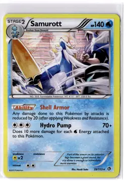 Samurott 39/113 Holo LP - Legendary Treasures 2013 - Pokemon TCG - Image 1