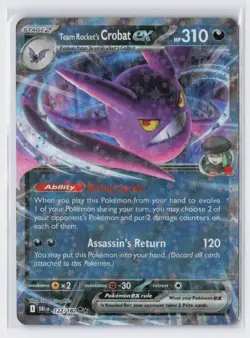 Pokemon TCG Team Rocket's Crobat Ex 122/182 Holo - Image 1