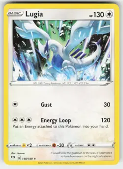 Lugia 140/189 Rare Darkness Ablaze Pokemon Near Mint - Image 1
