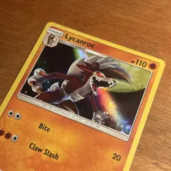 2017 Pokemon Lycanroc 30/30 Holo Foil Sun & Moon Trainer Kit TCG Promo NM/M - Image 2