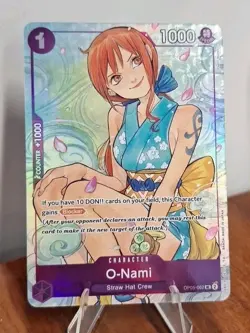 One Piece O-Nami Illustration Box Volume 1 OP05-062 English FOIL - Image 1