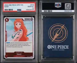 2022 ONE PIECE OP01-ROMANCE DAWN PRE ERRATA 016 NAMI PSA 10 GEM MINT - Image 2