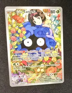 Pokemon Erika's Tangela Full Art Holo Card 218/217 ASC Set Basic 80 HP - Image 1